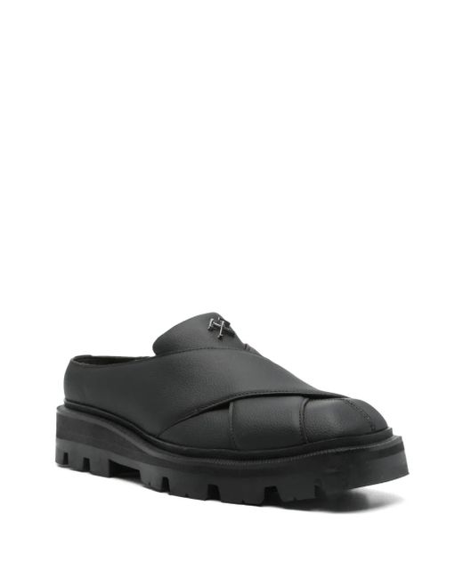 GmbH Black Basim Crossover Loafers for men