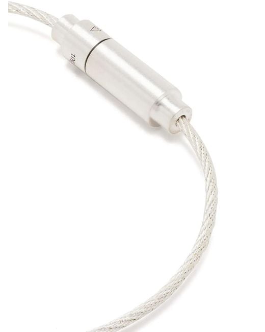 Le Gramme White 9G Cable Triptych Bracelet