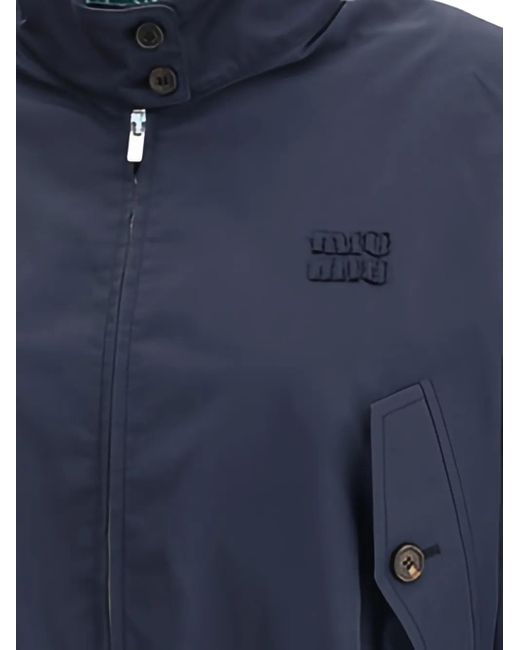 Miu Miu Jack Met Geborduurd Logo in het Blue