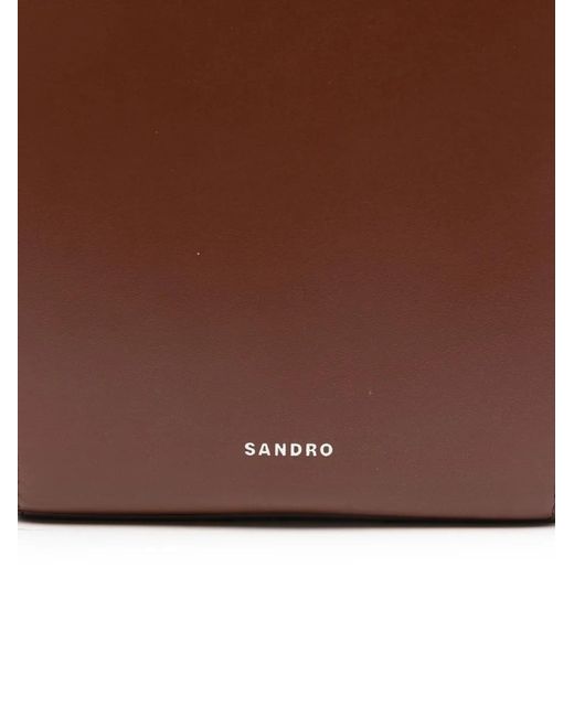Sandro Purple Leather Clutch Bag for men