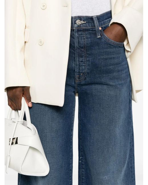 Mother Blue The Ditcher Roller Sneak Jeans