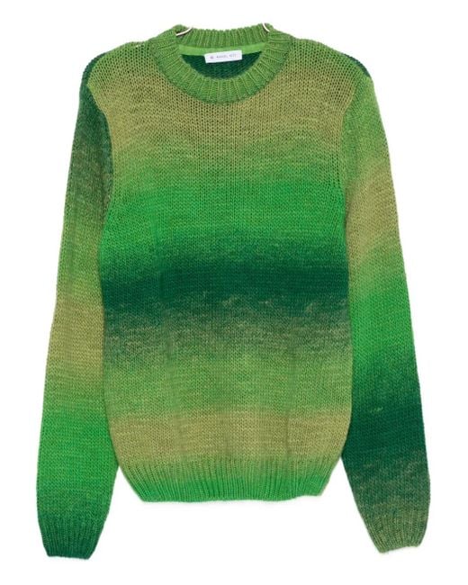 Manuel Ritz Green Gradient-Effect Alpaca-Blend Sweater for men