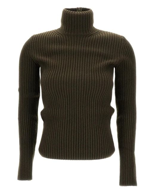 Max Mara Geribbelde Coltrui in het Green