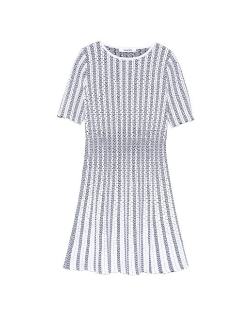 Antonino Valenti White Mimosa Short-Sleeve Mini Dress