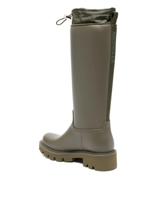 Moncler Pull-Tab Logo Rain Boots in Green | Lyst