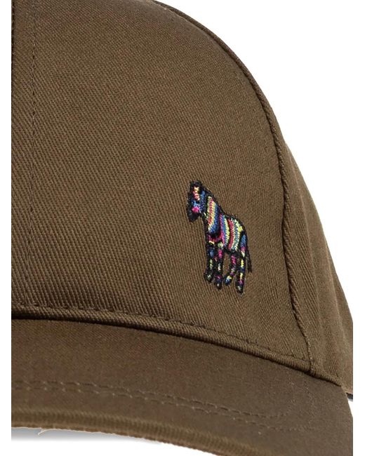 Paul Smith Brown Cotton Baseball Cap for men