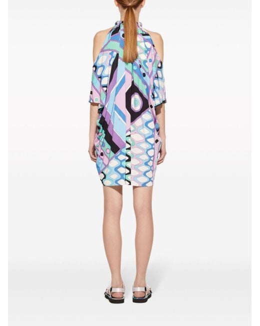 Emilio Pucci Blue Kleid mit Vivara-Print