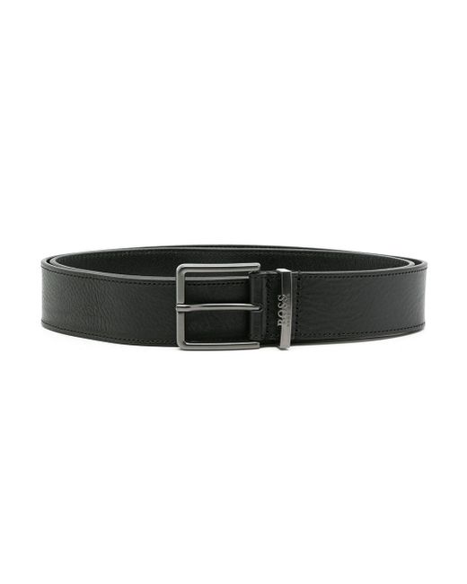 BOSS by HUGO BOSS Leather Classic-buckle Grained Belt in Black for Men ...