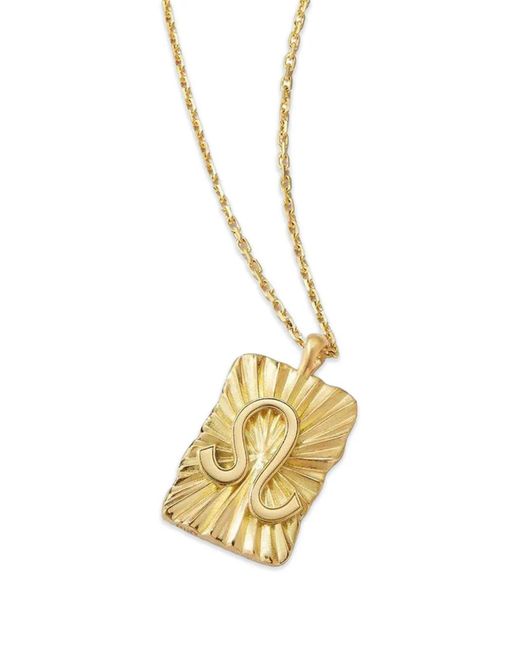 David Webb Metallic Leo Zodiac Pendant Necklace
