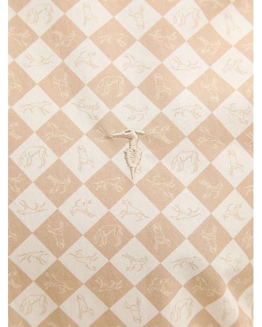 Trussardi Natural Check-Pattern Shirt for men