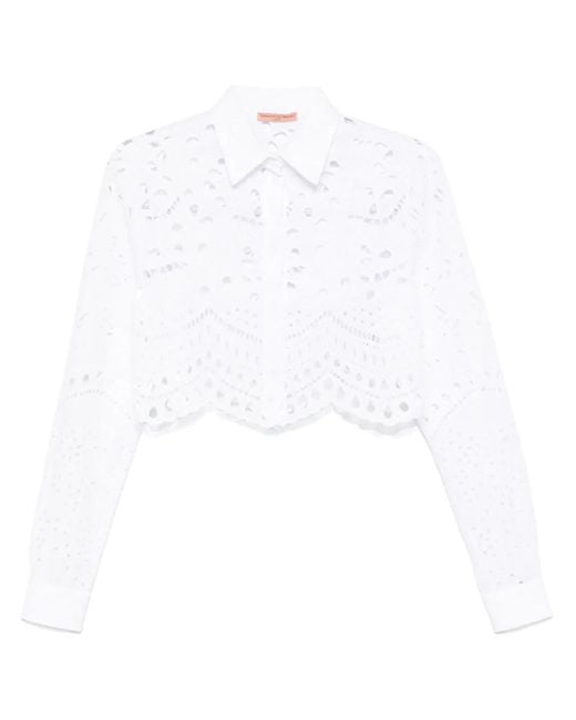 Ermanno Scervino アイレットレース シャツ White