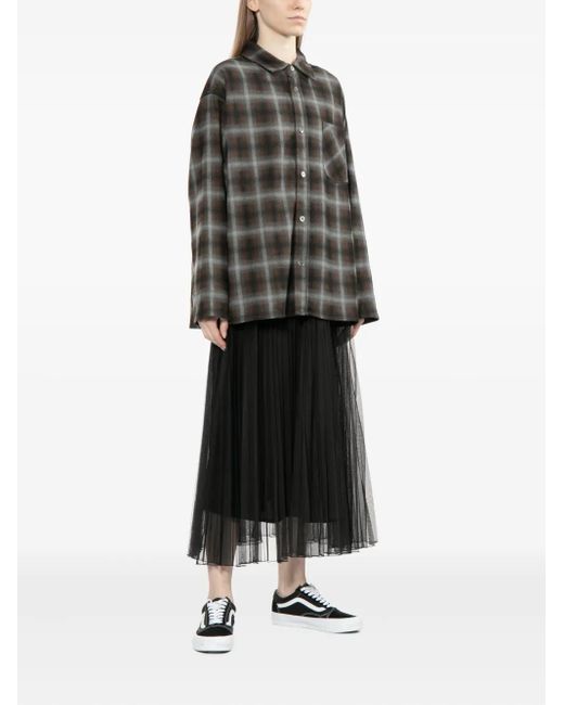 B+ AB Black Checked Shirt Jacket