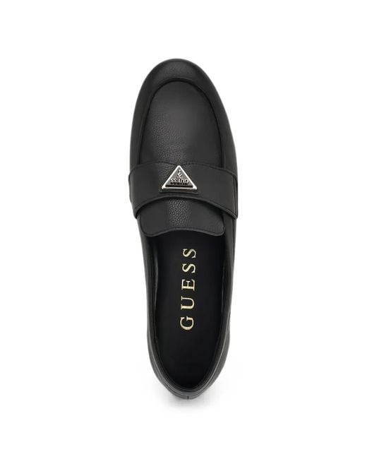 Guess Black Leather Loafers