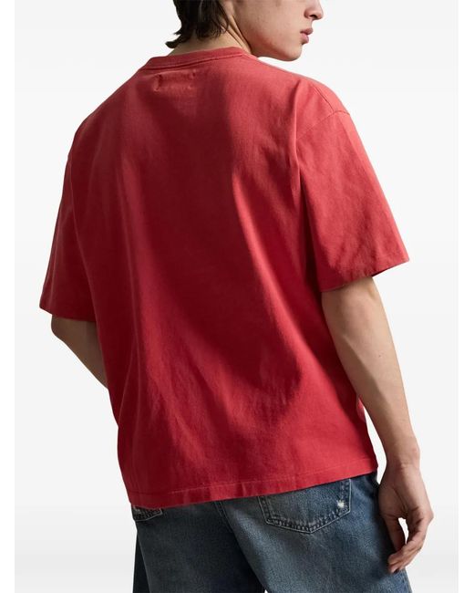 Polo Ralph Lauren Red T-Shirt À Poche Poitrine for men