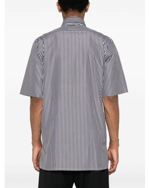Camisa con logo bordado Maison Margiela de hombre de color Gray