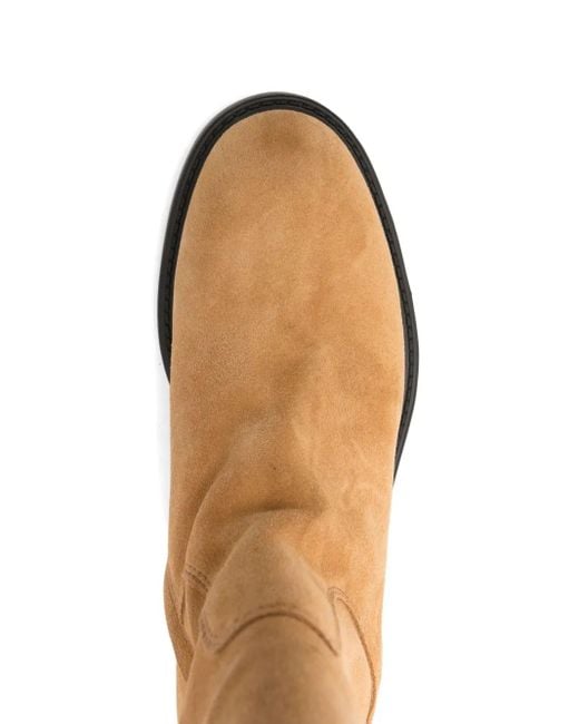Bottes En Daim À Boucle Doucal's en coloris Brown