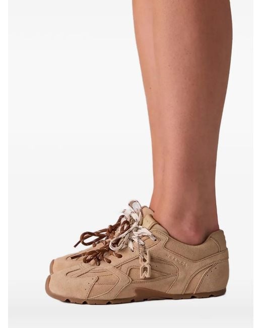Nokwol Brown Suede Low-Top Sneakers