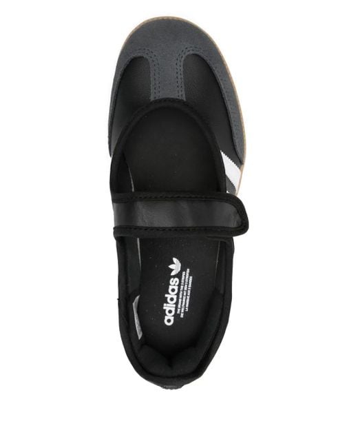 Adidas Black Samba Jane Strap Slip-On Sneakers