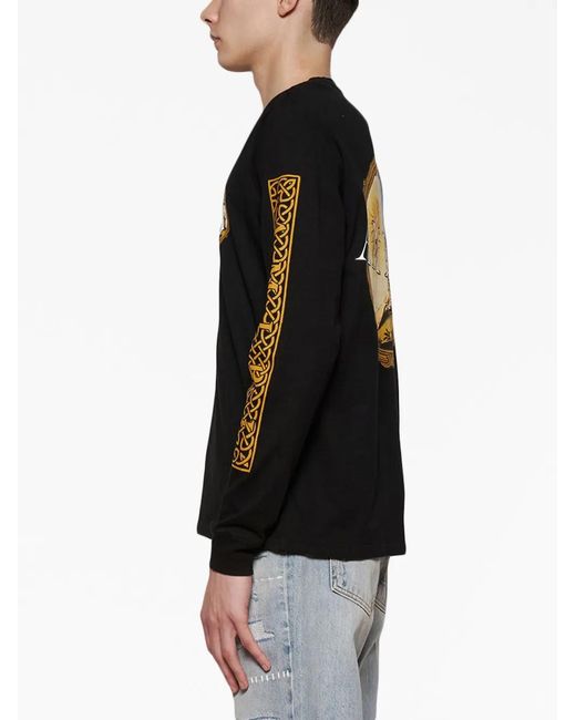 Amiri Black Long Sleeve Alchemy Frame T-shirt for men
