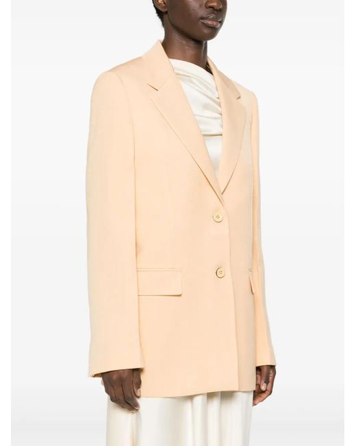 Jil Sander Natural Blazer À Simple Boutonnage