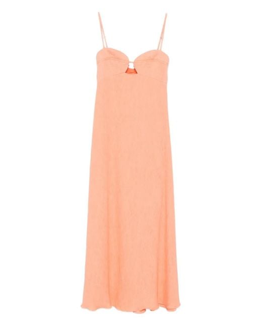 Johanna Ortiz Pink Robe Dream Spinner À Coupe Mi-Longue