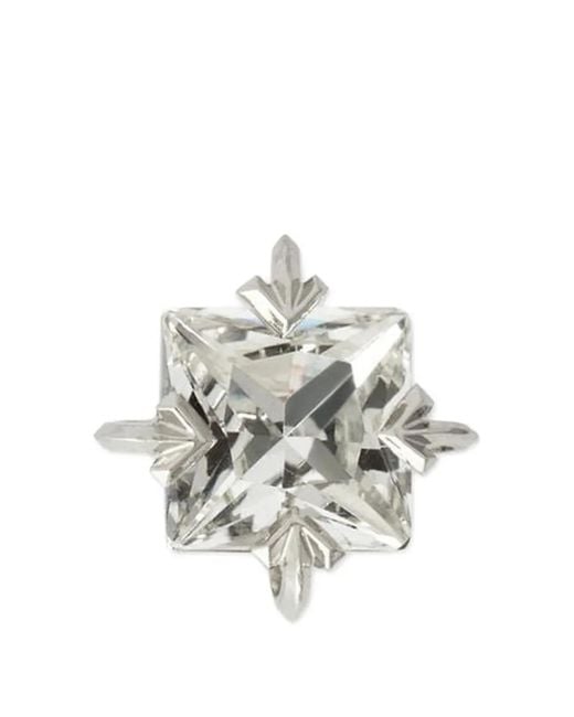 Off-White c/o Virgil Abloh White Bling Strass-Set Earring for men