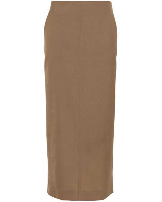 Falda de tubo con cintura alta Philosophy Di Lorenzo Serafini de color Brown