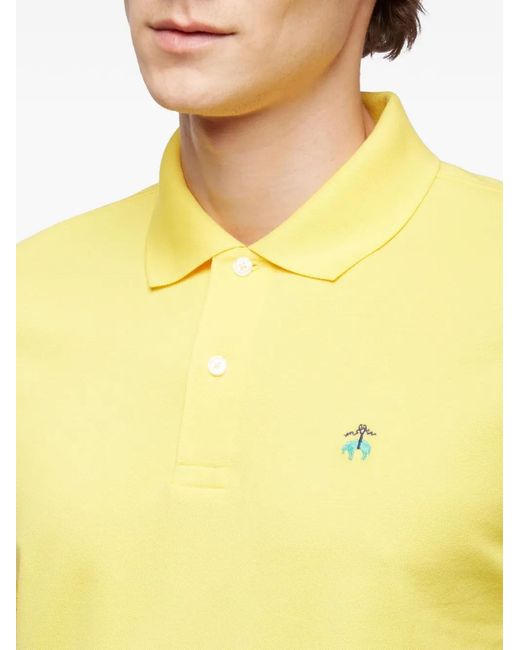 Brooks Brothers Yellow Polo À Logo Brodé for men