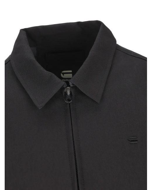 G-Star Black Patch-Logo Pocket Jacket for men