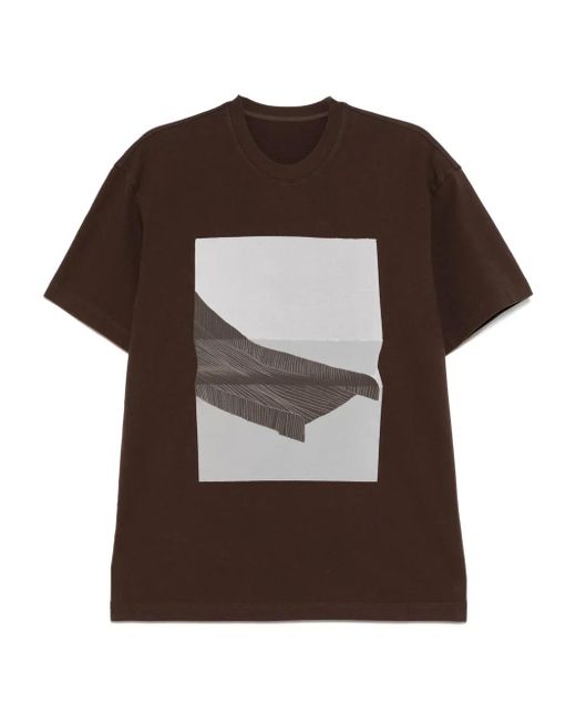 JNBY Brown T-Shirt Mit Grafischem Print