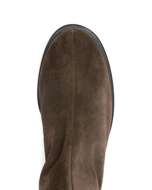 Dear Frances Brown Suede Zip Boots