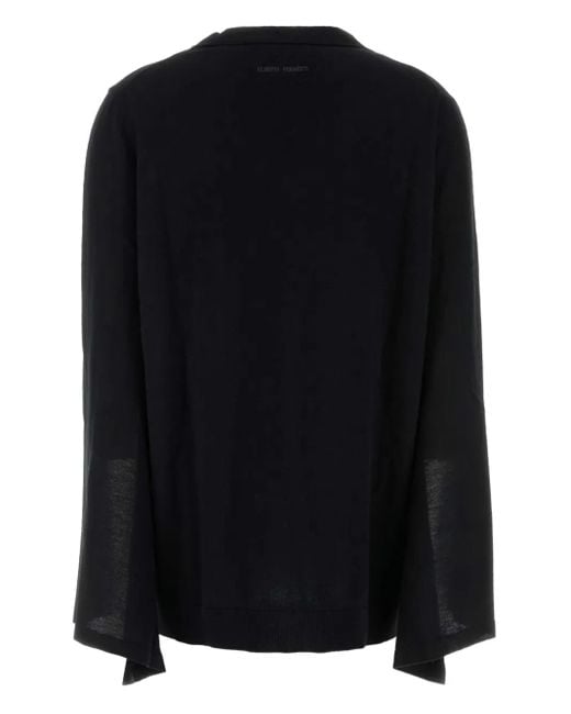 Alberta Ferretti Black V-Neck Sweater