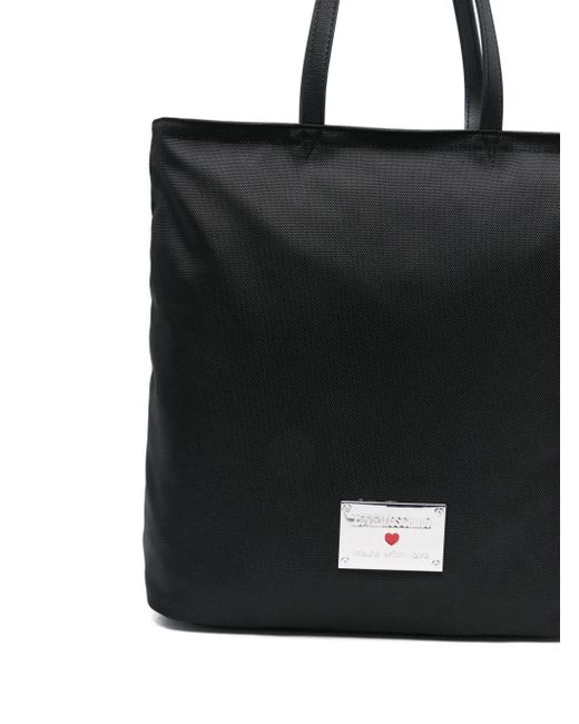 Love Moschino Black Shopping Bag With Label