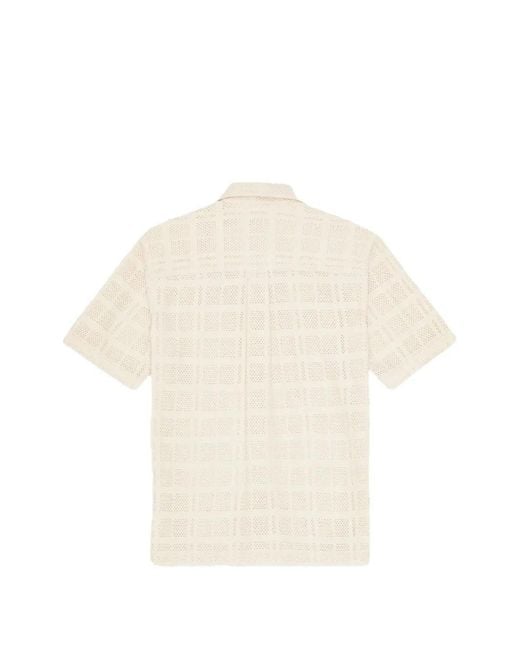 Les Deux White Charlie Open-Work Shirt for men