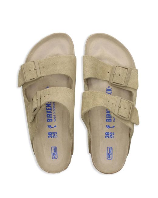 Birkenstock Green Arizona Suede Flat Sandals