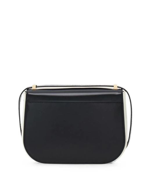 Ferragamo Black Sac À Bandoulière Double Gancini North-South (Xs)