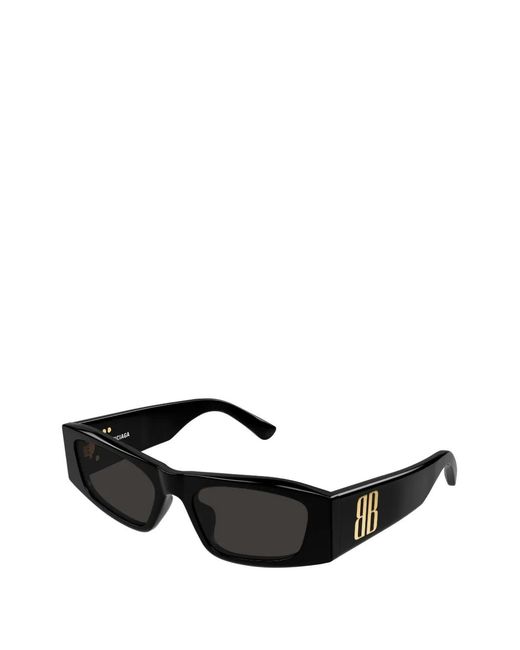 Balenciaga Black Lunettes De Soleil À Monture Rectangulaire