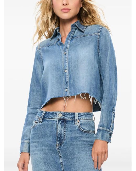 Alice + Olivia Blue Finely Shirt