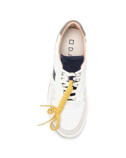 Date White Court 2.0 Vintage Logo-Print Panelled Sneakers for men