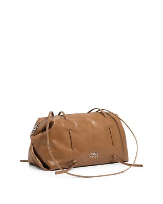 Bimba Y Lola Brown Honey Leather Lolita Bag