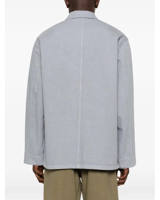 A.P.C. Gray Patch-Pocket Overshirt Jacket for men