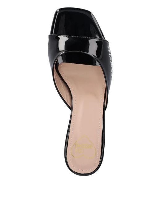 Love Moschino Black Open-Toe Heeled Sandals