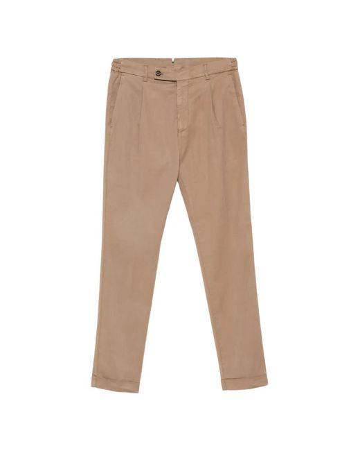 Berwich Natural Pleated Trousers for men