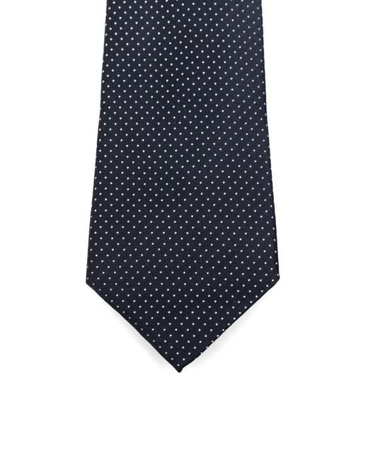 Canali Blue Polka-Dot Twill Tie for men