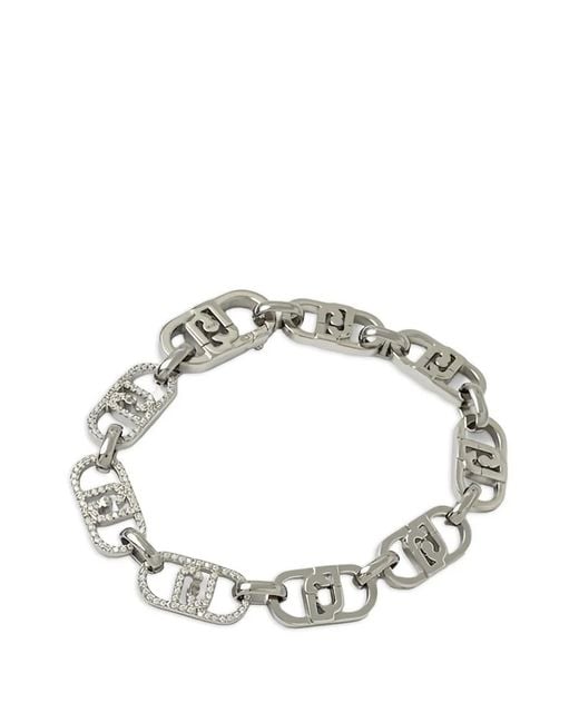 Liu Jo Metallic Bracelet En Chaîne À Logo