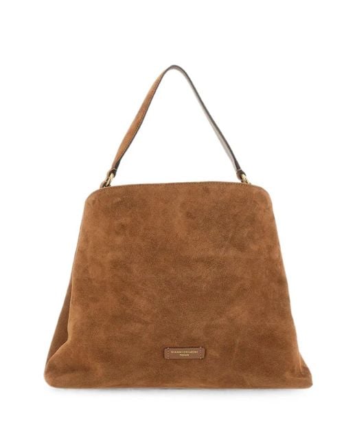 Gianni Chiarini Brown Fiona Suede Tote Bag