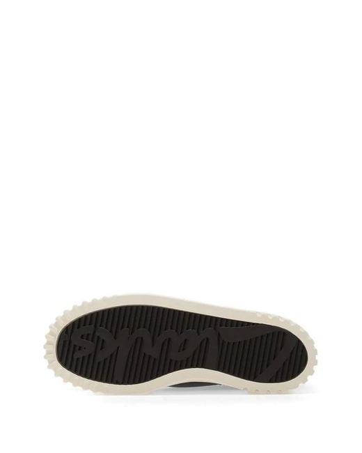 Clarks White Mayhill Walk Platform Leather Sneakers