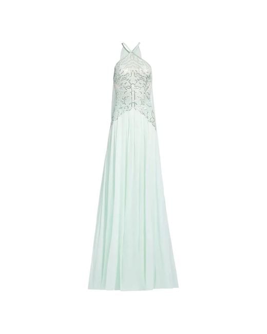 Elie Saab White Halter-Neck Maxi Dress