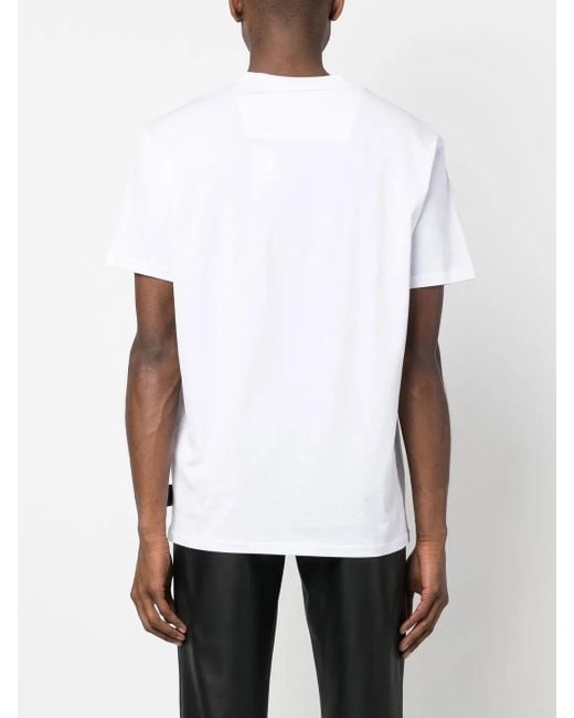 Philipp Plein White Chest Logo-Print Detail T-Shirt for men