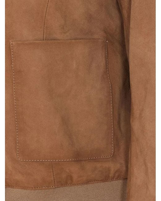 Bully Brown Suede Bomber Jacket